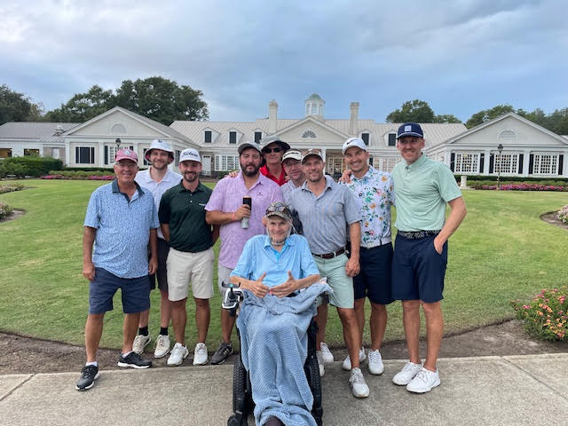 Hank and friends on a golf trip